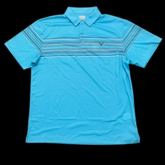 NEW Callaway Polo Shirt Men’s size Large Golf Turquoise short sleeve NWT - Picture 12 of 15